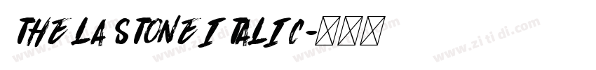 The Lastone Italic字体转换